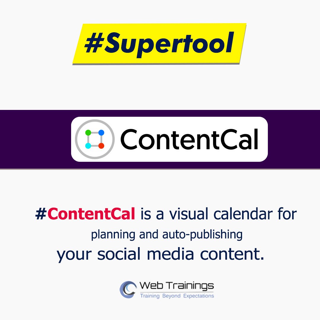 webtrainings's tweet photo. #๐ฆ๐๐ฝ๐ฒ๐ฟ๐ง๐ผ๐ผ๐น - ๐๐ผ๐ป๐๐ฒ๐ป๐๐๐ฎ๐น ๐โโ๏ธ
#ContentCal is a visual calendar for planning and
auto-publishing your social media content.
#visualcalendar #contentcal #socialmedia #content https://t.co/3pmXwVxlR9