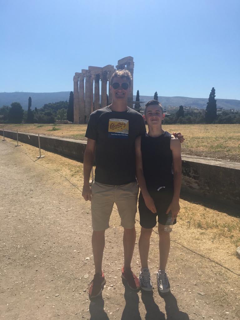 kjc05013's tweet photo. Bumped into @jameswilby in Athens. Apologies for interrupting your holiday and many thanks for taking the time for a photo and chat with a delighted Jack. #perfectgent https://t.co/jJ2r3eRROs