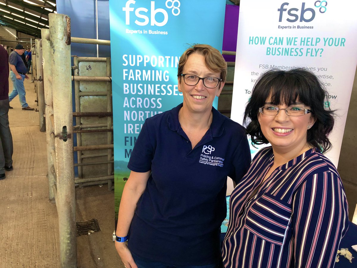 FSBNIRegion's tweet photo. Thanks to @fermanaghomagh @PCSP_S Manager Carol Follis for calling over to chat to us at #FermanaghShow this morning - they’re doing lots of work to support small business owners too #KeepingPeopleSafe #CrimePrevention @PSNIFermOmagh https://t.co/qguCjczLT2