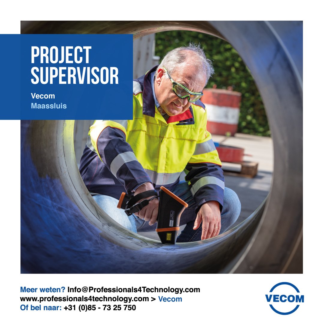 Professionals4's tweet photo. Op zoek naar een nieuwe baan? Wij hebben een interessante vacature: Project Supervisor. Kijk voor meer info op: https://t.co/gKHEulLNEm #ProjectSupervisor #Vecom #Maassluis #Vacature https://t.co/aZoxHFbUPu