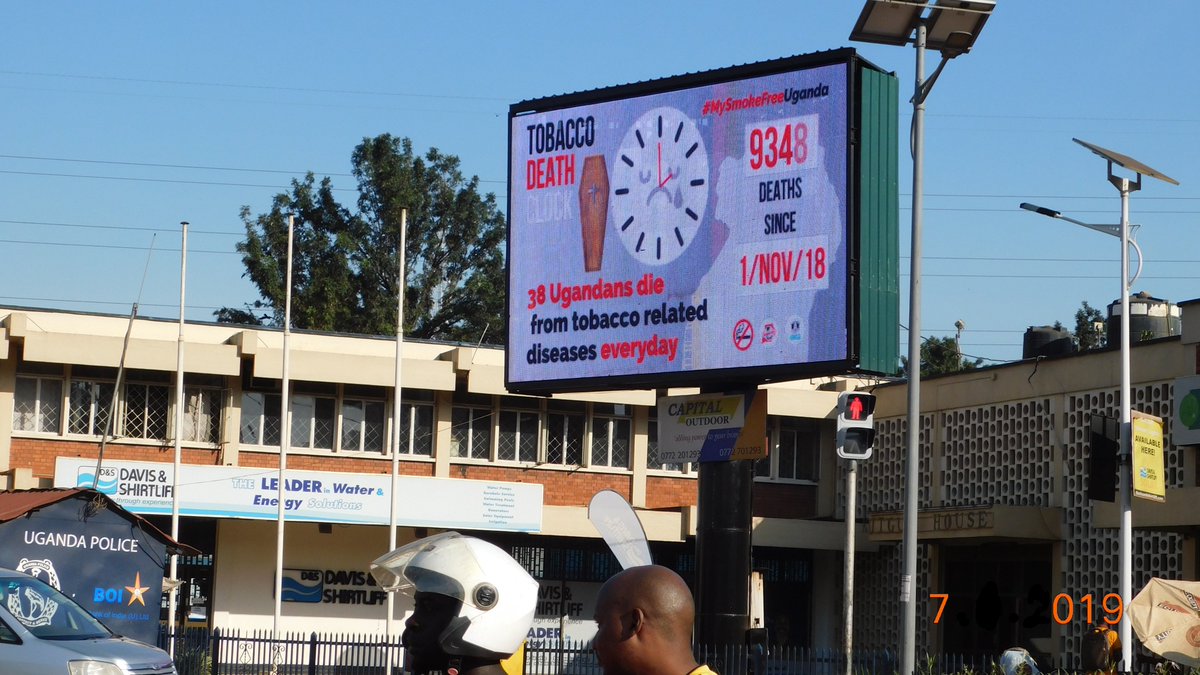 TobaccoCtrlUg's tweet photo. It is a #MourningMorning from Kampala.
Read the billboard this morning while you are passing via Jinja road.
Tell your neighbors and friends about the tobacco death days before it is too late.
#TobaccoKills
#TobaccoDeathDays https://t.co/FLWIfk47Ku