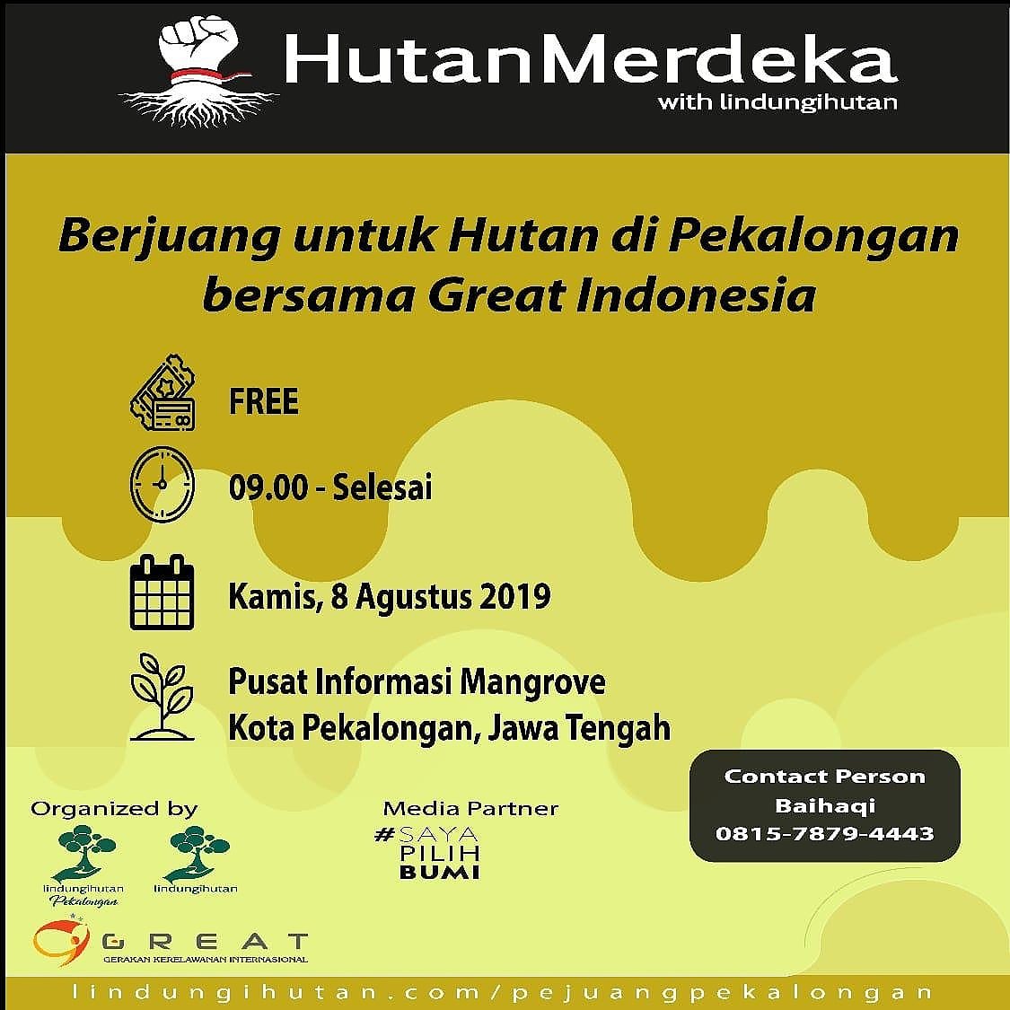 great_ngo's tweet photo. Yuk gabung aksi tanam #mangrove di #Pekalongan! GRATIS!
Silakan langsung datang ke lokasi, besok jam 9 pagi. Hub CP tertera di poster ๐ utk tanya jawab
#GREATofPekalongan #IVSforClimateJustice #stopclimatechange #mangroveforjava #volunesia #volunteerinIndonesia #sayapilihbumi https://t.co/BatntWDVPF