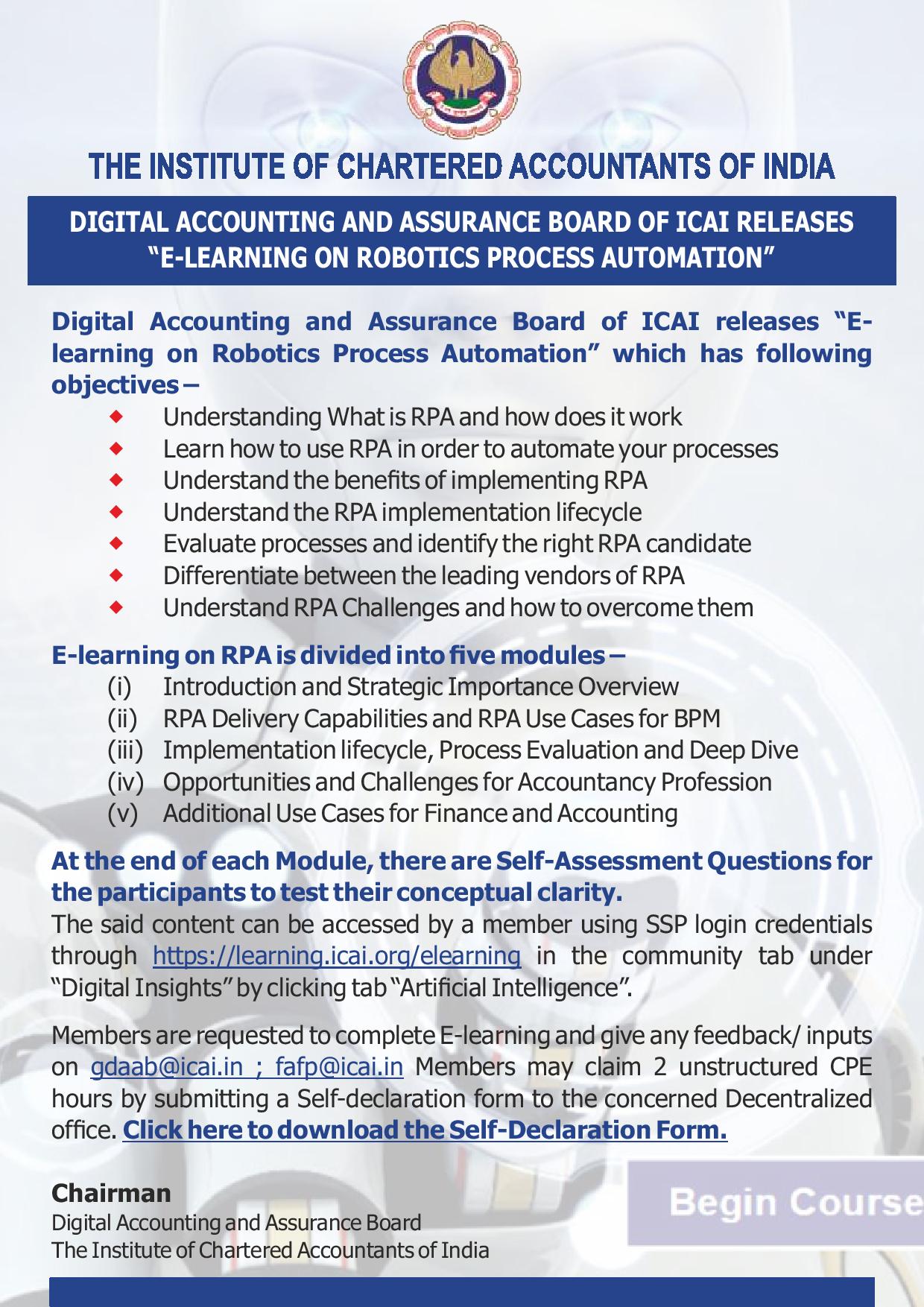 Institute of Chartered Accountants of India - ICAI on Twitter: 