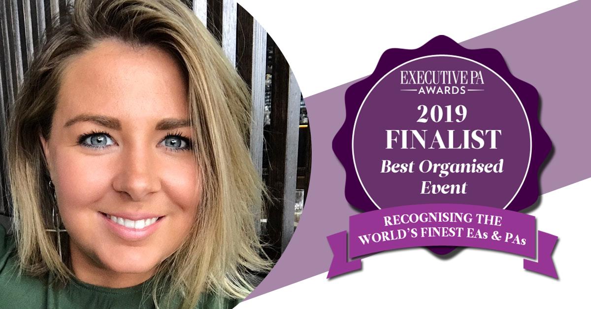 PAofTheYear's tweet photo. We are proud to present Sarah Breheny from Pitney Bowes as one of our fantastic finalists for Best Organised Event at the 2019 Executive PA Awards!
To purchase tickets click the link below: https://t.co/INwhghg4F2
#execPAawards #worldsfinestEAs #dancingallnightlong https://t.co/buJMOspOp3