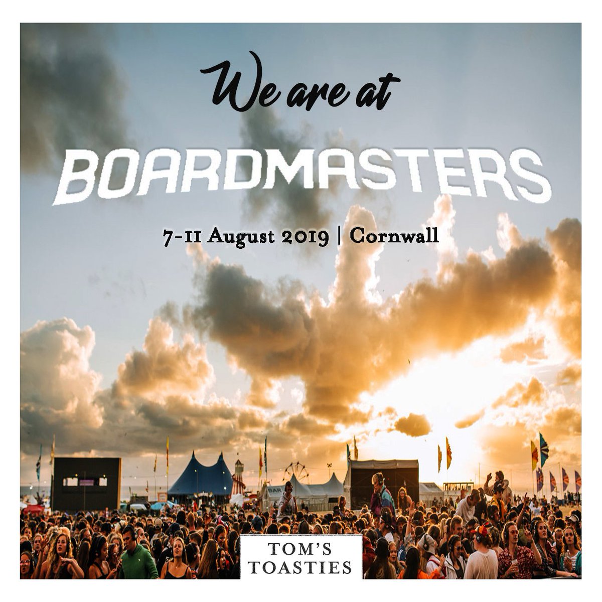 TomsToasties's tweet photo. Taking our Somerset toasties all over the country. This week we are at📍@boardmasters #toastiesontour #wykefarms https://t.co/yzKtrJRRFT