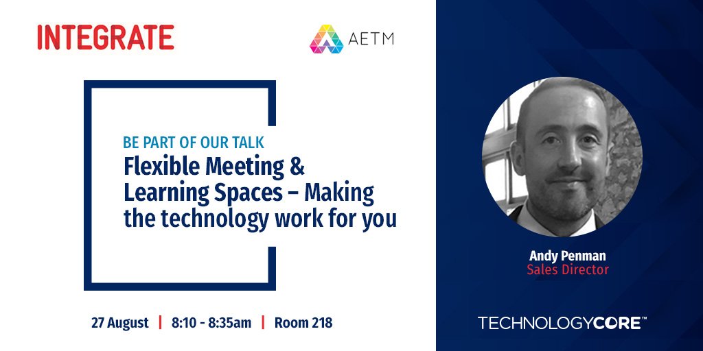 Join us @Integrate_Expo for the K-12 &amp; TAFE AV MANAGEMENT CONFERENCE and be a part of our interesting talk! <a href="/AETMinc/">AETM</a>

#INT2019 #Integrate2019 #TechnologyCore