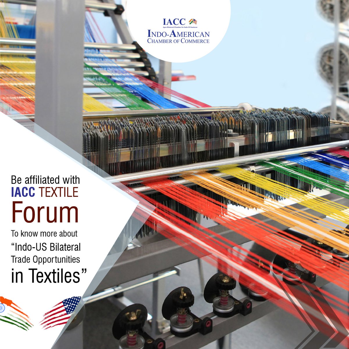 iaccindia's tweet image. With emerging opportunities arising in the field of textiles, the doors to progressive discussion on textile trade have opened. Become a part of one such discussion at Textile forum by Indo-American Chamber of Commerce:
iaccindia.com/textile-forum/

#textileforum #textile #forum #IACC