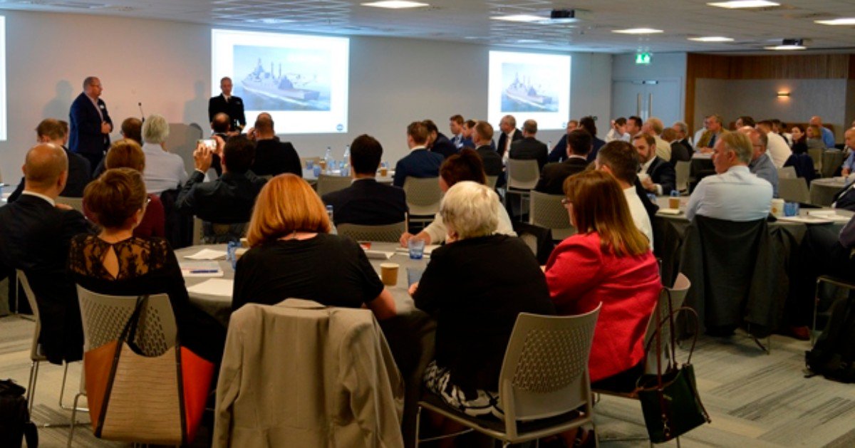 BAESystemsAus's tweet photo. Our #ASCShipbuilding team attended the inaugural Global Combat Ship Supplier Conference in Glasgow, where they met with a range of prime contractors, suppliers, customers & end users of the world’s most advanced anti-submarine warfare frigates. #shipbuilding #HunterClassFrigates https://t.co/A2QURJ2m38