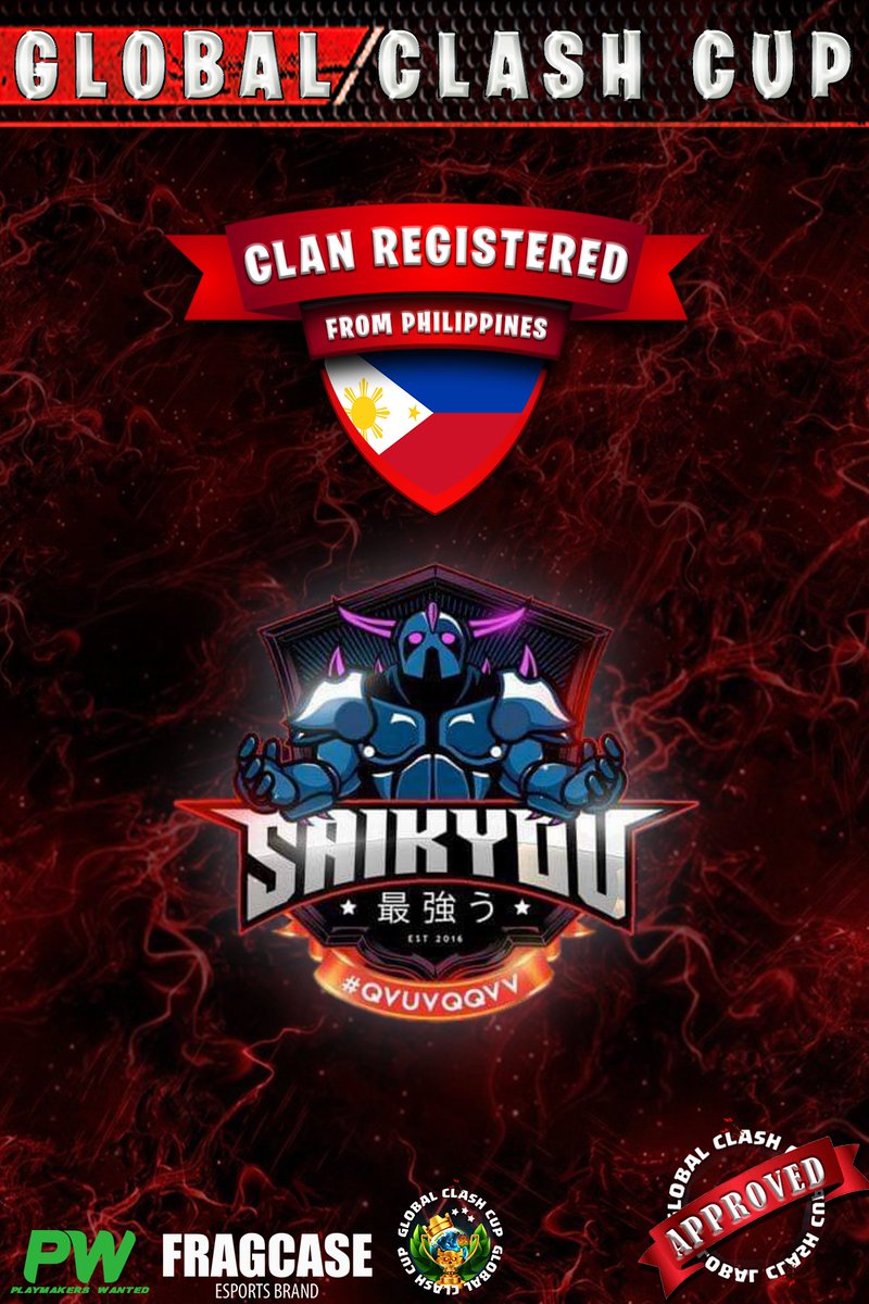 The Global Clash Cup announces the 2 next clans! 
Today, we continue with <a href="/NepalReunion/">Nepal Reunion ⚡</a> 🇳🇵&amp; @SaikyouClan 🇵🇭. Welcome!
Posters by cesari.
[14/32] 
To follow the Global Clash Cup:
discord.gg/Rwmk82z