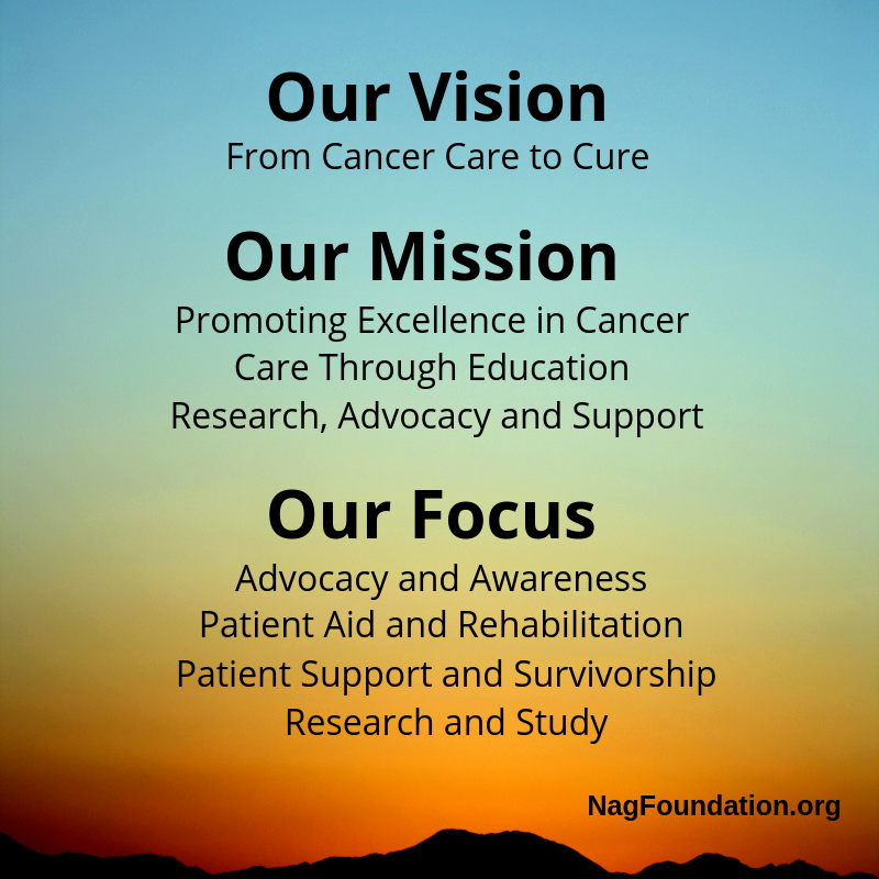 The Nag Foundation is a public charitable trust establised in 1989, with initial purpose of promoting Art and Culture in Pune. The foundation has recently changed its mandate to Cancer care, Research and Education. 

 #NagFoundation #CancerAwareness #CancerNGO