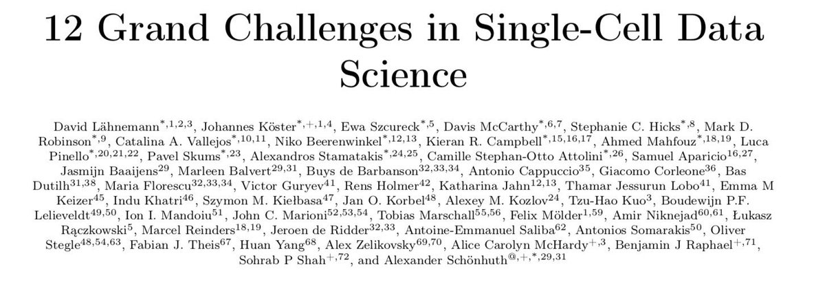 12 Grand Challenges in Single-Cell Data Science (74 pages of them!) #SingleCellGenomics peerj.com/preprints/2788…