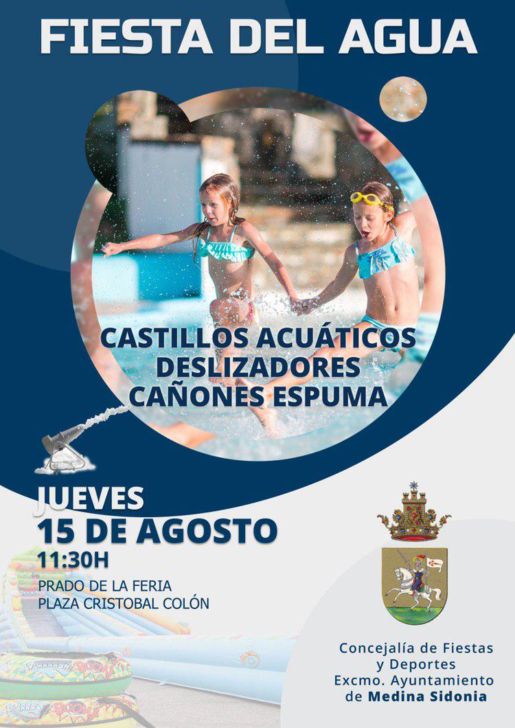 aytomedinasidon's tweet photo. Y seguimos presentando actividades de Verano en #medinasidonia: En el Prado de la Feria, el próximo sábado 10 de agosto "Velada 2019", en la Plaza Cristóbal Colón a partir de 20:30,  Y el próximo jueves día 15 la "Fiesta del Agua", a las 11:30 en la Plaza Cristóbal Colón. #verano https://t.co/awGfnndms5