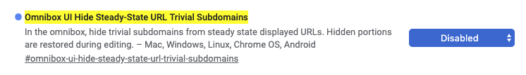 VorticonCmdr's tweet image. If you want to reenable the full url in Google Chrome try switching chrome://flags/#omnibox-ui-hide-steady-state-url-trivial-subdomains to "Disabled" #chrome #protip