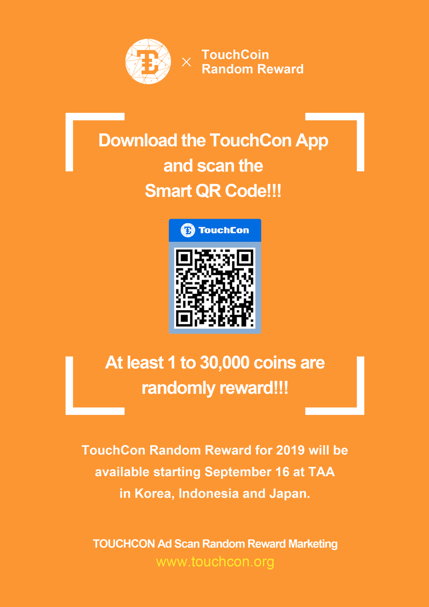 TouchconInfo's tweet photo. #TOC #TouchCon #TouchCoin 2019 #TouchCon 'Ad Scan Random Reward' platform to launch in September, #TAA (TouchCon Ad Alliance) business promotion. 😀Advertiser Promotion Board
https://t.co/4ekMv60lTY
https://t.co/Z0yXkf5iE4 https://t.co/ZznTw2SExI