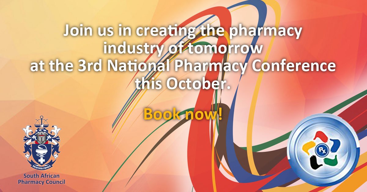 OfficialSAPC's tweet photo. Join us in creating the pharmacy industry of tomorrow at the 3rd National Pharmacy Conference this October. Book now on https://t.co/V5J0tCbMm7
#3NPC
#SAPC https://t.co/bohjkK292b