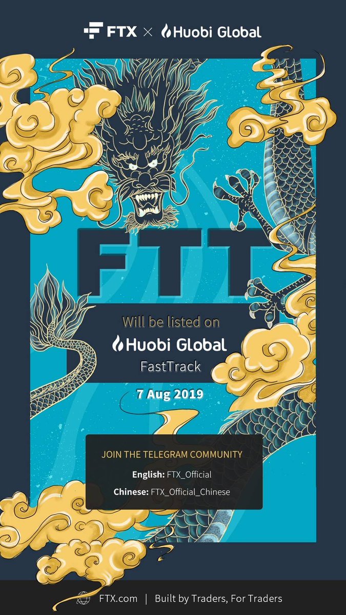 ValVenis201's tweet photo. 🔈FTT will be listed on HuobiGlobal
8月7日FTX将登录火币FastTrack🎉🎉🎉
 Congratulations 
@FTX_Official @SBF_Alameda https://t.co/jyc8zCorJ0