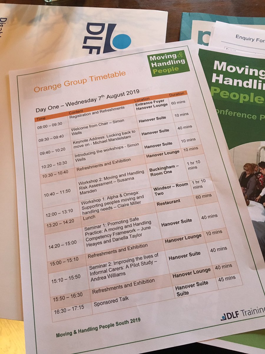 KathrynJ_OT's tweet photo. Looking forward to Moving & Handling People Conference over the next 2 days, reflecting on how we can better meet peopleโs physical health needs in mental health services #OccupationalTherapy #holisticpractice #DLF https://t.co/9W2kedIDvP