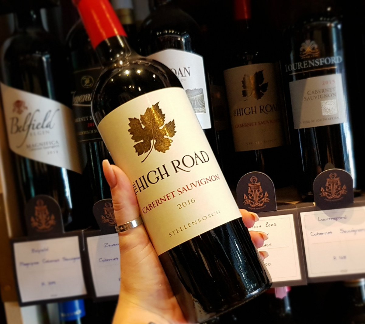 highroadwines's tweet photo. WINE DOWN WEDNESDAY🍷
Unwind to the taste of our silky Cab Sauv!👌
Head on over to @drydockliquor for a bottle or two.😎
#thehighroadwines #highroadpractices #cabernetsauvignon #stellenboschwine #vintage #takingthehighroad #winewednesday https://t.co/PaRN14l41k