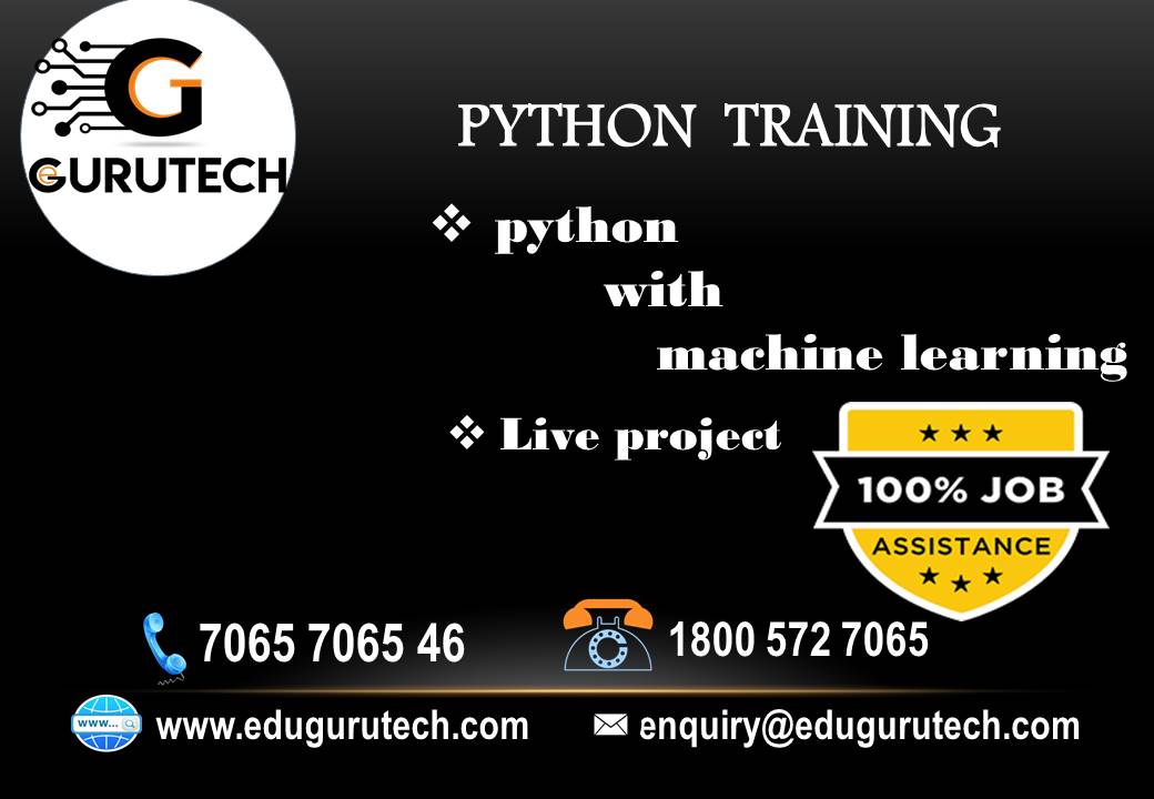 gurutechnoida's tweet image. Python training by industry experts.
enquiry@edugurutech.com
Contact Number 1800 582 7065 / 7065 7065 46
#Pythontraining #CorePythontraining #AdvancePythontraining #DjangoPythontraining #AnacondaPythontraining #NumpyPythontraining #PandaPythontraining #AnacondaPythontraining