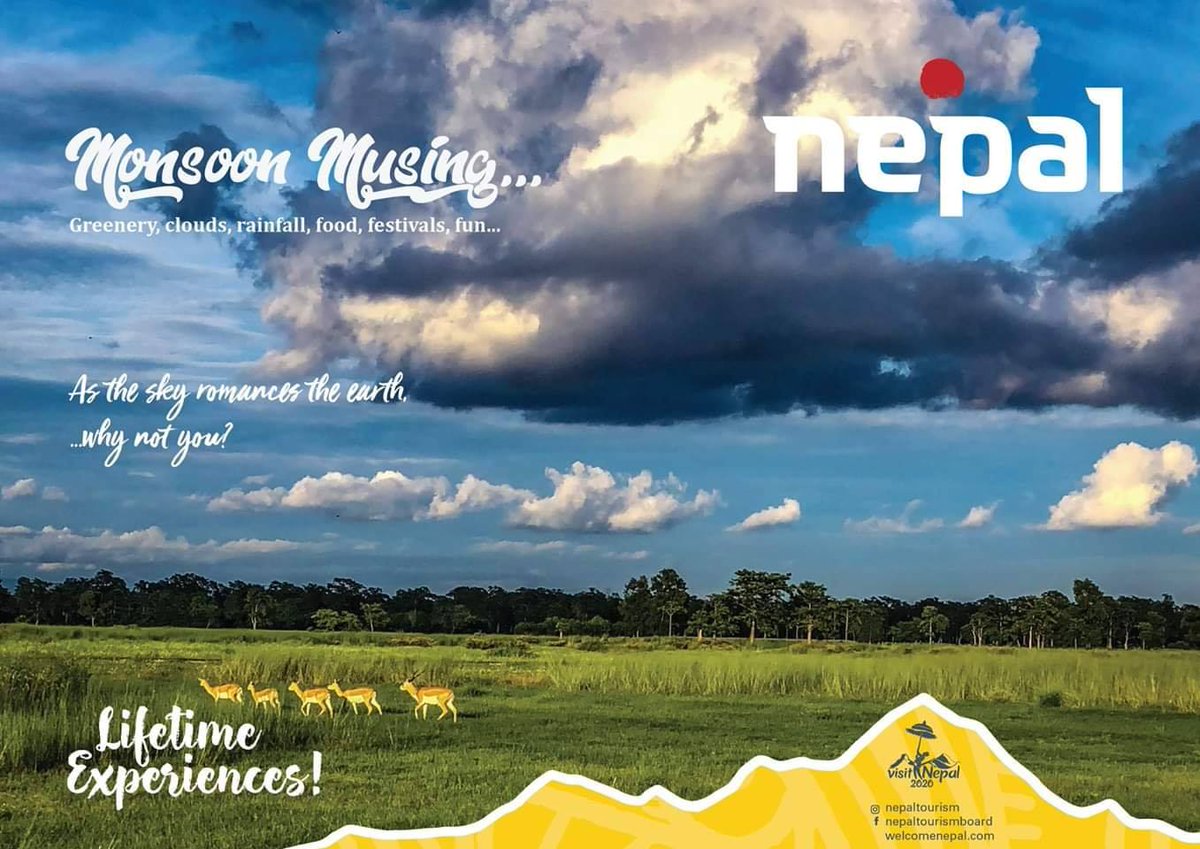 nepaltourismb's tweet photo. We are promoting MonsoonTourism in SouthAsia and MiddleEast markets. Monsoon is one of the best season for Life Time Experiences. 
#visitNepal2020 #Lifetimeexperience #naturalnepal #onceisnotenough #experienceNepal https://t.co/DPo8vy95kF