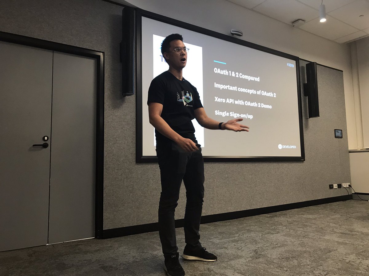 SamAlfordTweets's tweet photo. OAuth 2.0 preview with Ken Santoso coming up at #XD19. Time to really geek out now! https://t.co/H7EBg4M4Kj