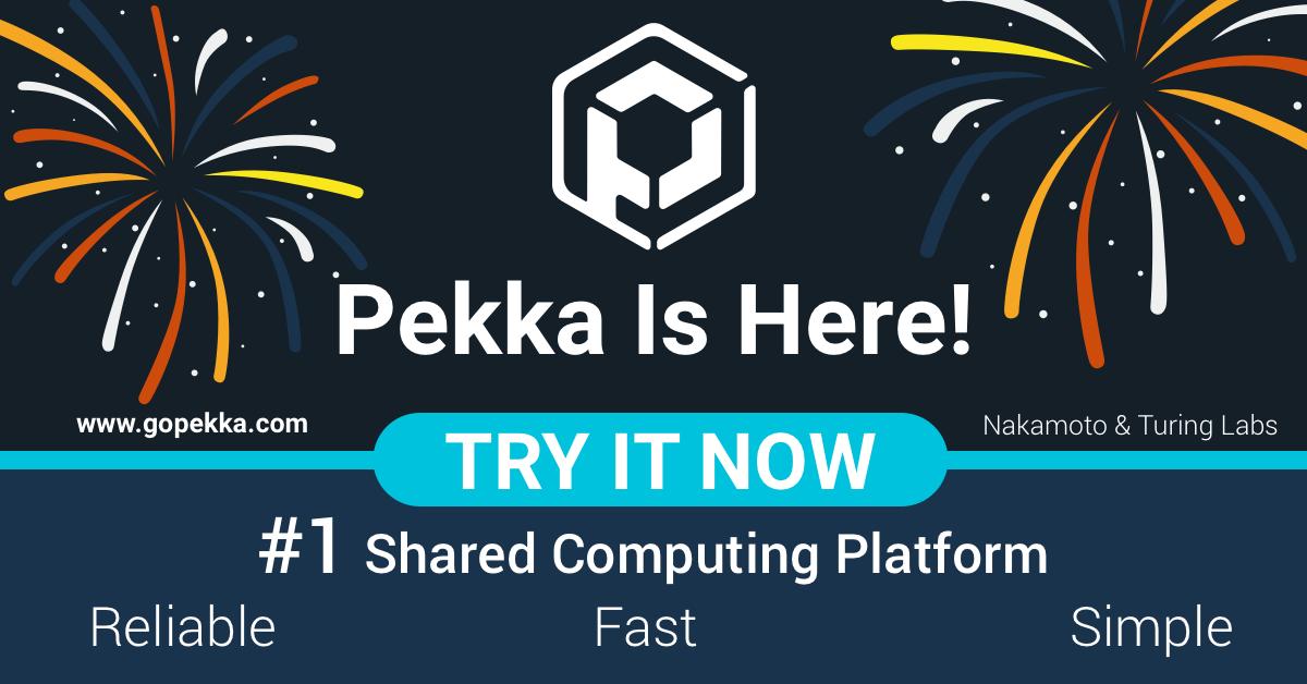 NakamotoTuring's tweet image. Pekka is LIVE!! Go to gopekka.com to find out how you can take advantage of our premium rewards!
#blockchain #sharedcomputing #distributedcomputing #pekka #ntlabs #decentralized