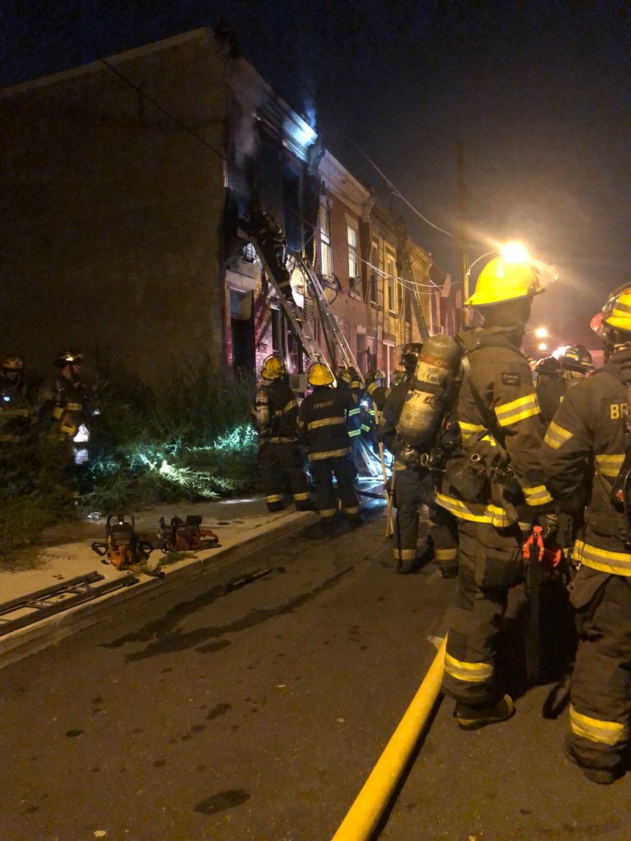 PHILASACHIEF's tweet photo. 2nd Alarmers at 2500 W Dakota St providing rehab support on this all hands dwelling fire.@PhillyFireDept https://t.co/XXYUkCvgMh
