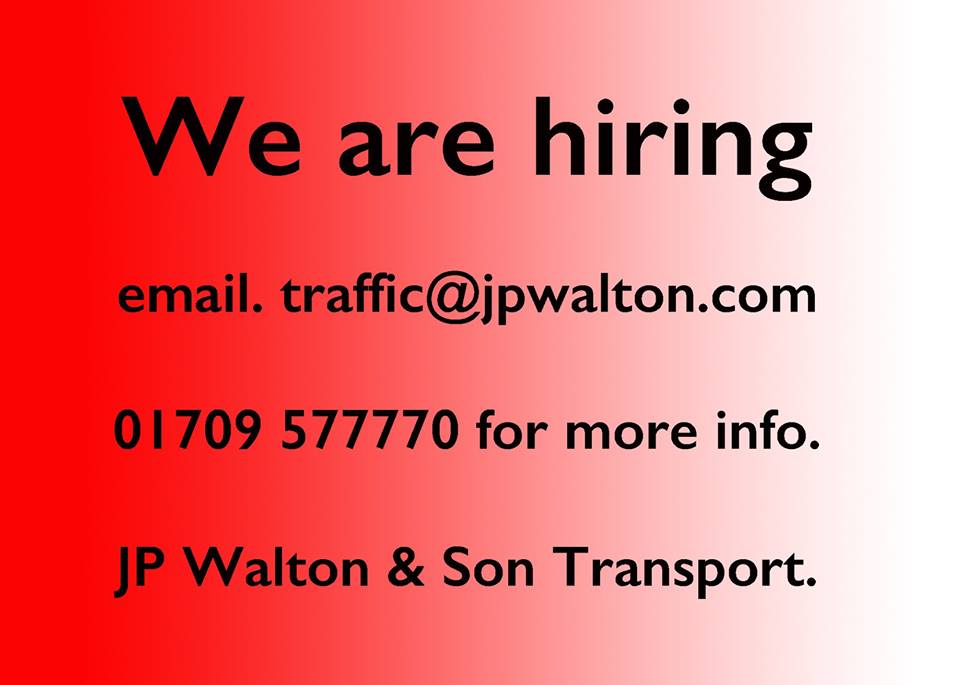 jpwaltonandson's tweet photo. There’s still time to apply We're looking to recruit a fully qualified #HGV Technician
to work on a variety of HGV's in our fully equipped workshop
Full time position Hours 8am-5pm
Good rates of pay,with a chance to work overtime Contact traffic@jpwalton.com #Rotherhamiswonderful https://t.co/q0v4dOKEDQ