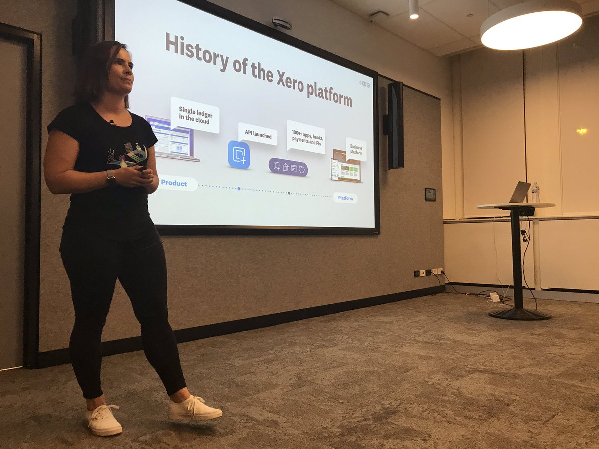 SamAlfordTweets's tweet photo. Interesting to look back on the evolution of a product to a platform with Xero at #XD19 with Kaye Harding https://t.co/wIqBtPHbaL