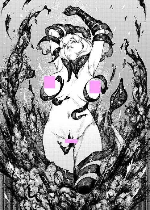 つぐもも123話脱稿して提出した後、気になってデザイン修正。4p程度のなおしで済んでよかった。局部隠しているとはいえ124話でこのキャラ出ている間はyou tubeライブでの作業配信は無理そうだな～ 