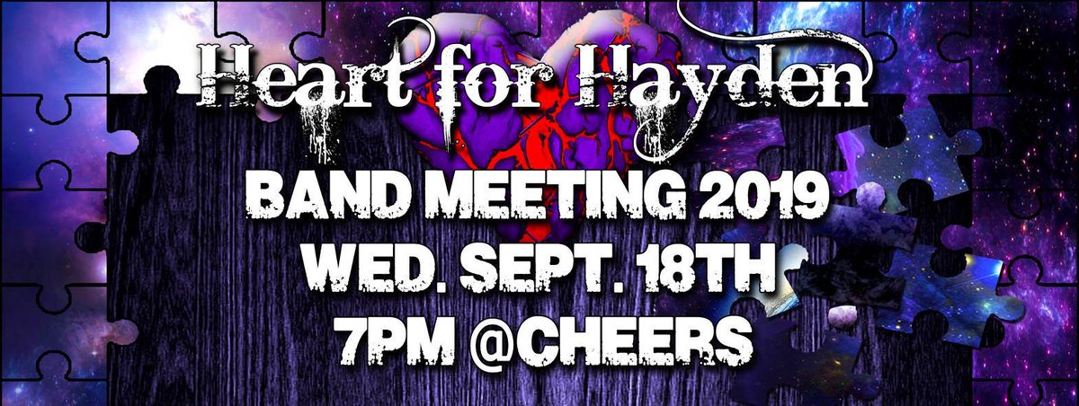 EventStarPro's tweet photo. #HeartForHayden2019 #BandMeeting is coming up September 18 7pm @AtCheers #Original #Bands get signed up for the Biggest #MusicFestival of the year! Join Heart For Hayden Group Page &amp; #event on #facebook here https://t.co/l0CcsovcUA #Aurora #Denver #ColoradoSprings #ColoradoEvents https://t.co/J3ztEFb8QH