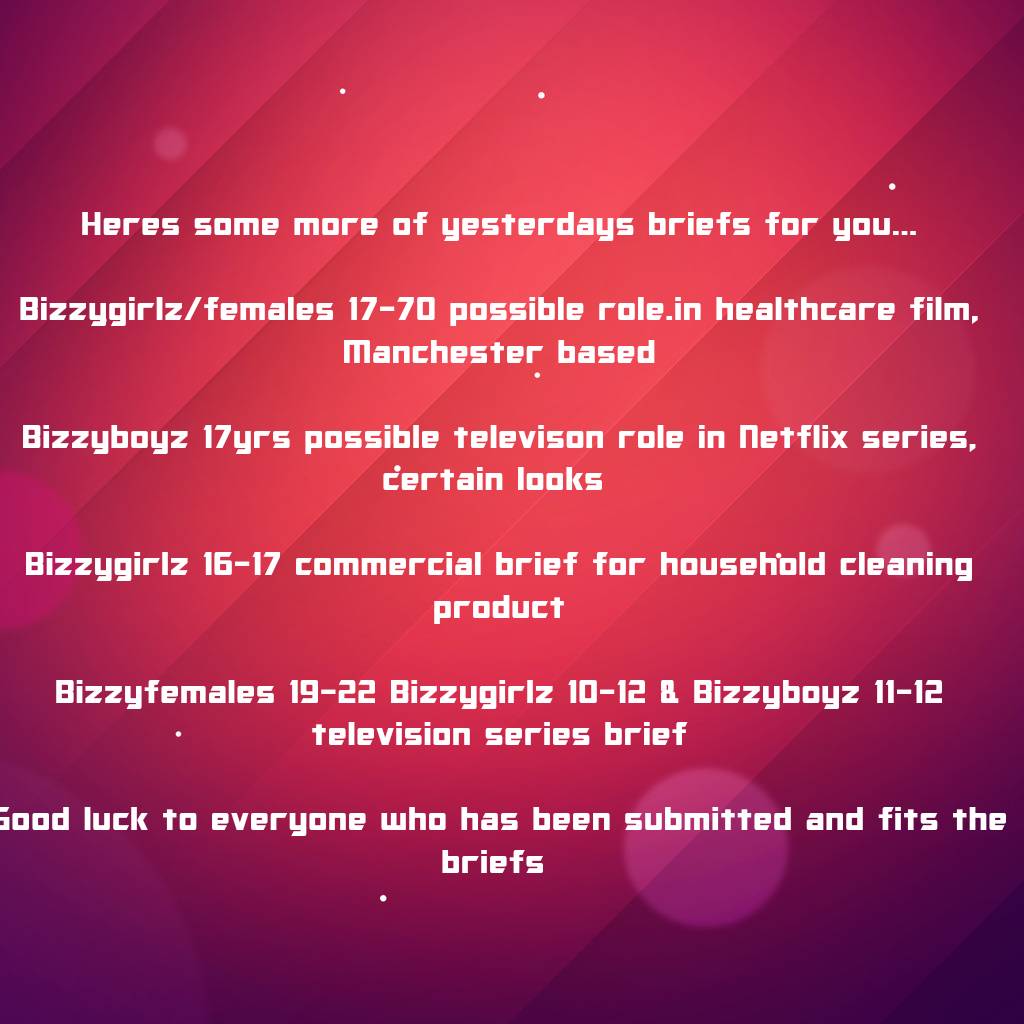 BizzyAgency's tweet photo. #bizzykidz #bizzykidzagency #teambk #gobk #bizzytalent #childtalent #bizzyartists #childactor #childmodel #bizzygirlz #bizzyboyz #bizzyteenz #bizzyadultz #submissions #summary #briefs #goodluck #fingerscrossed #bizzykidzlondon https://t.co/38rQWswkYa