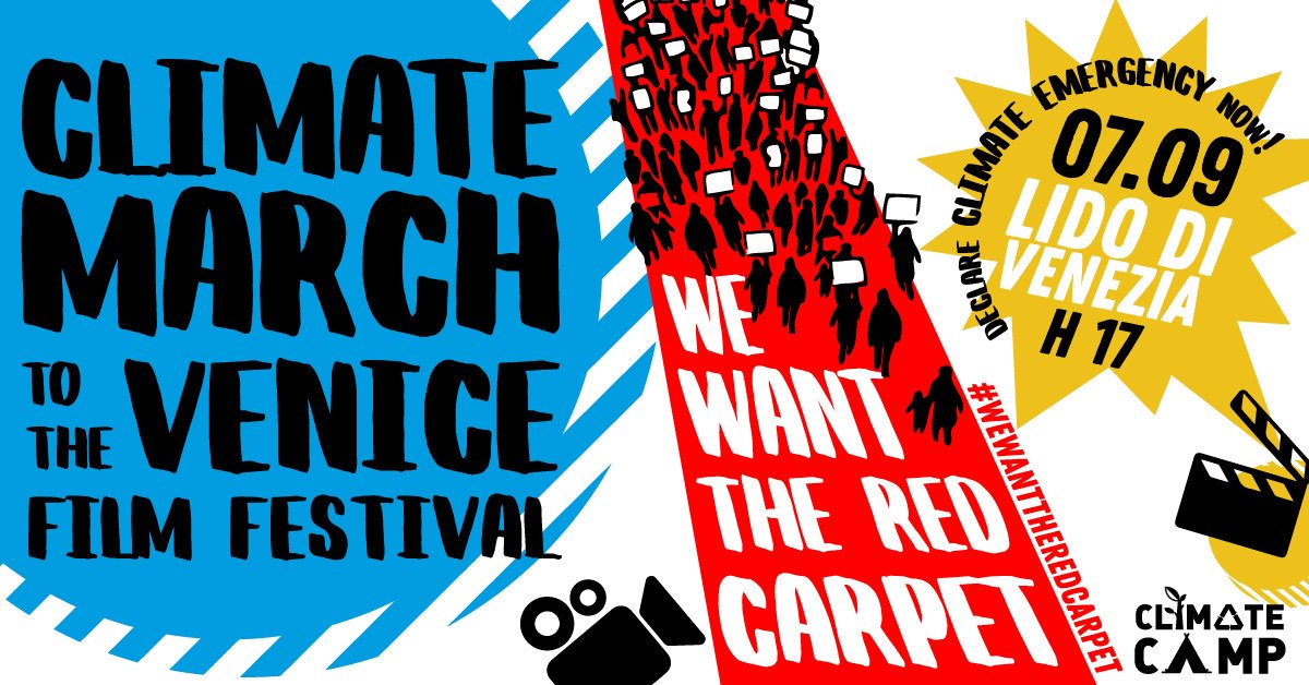 NoGrandiNaviVe's tweet photo. -30 giorni alla marcia per il clima al Lido di #Venezia! Puntiamo i riflettori di #Venezia76 sulla crisi climatica, prendiamoci il tappeto rosso! #7agosto-#7settembre
#WeWantTheRedCarpet https://t.co/SkkAykIWGu
