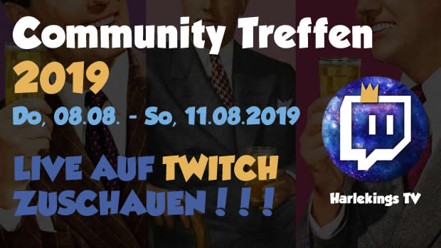 Harlekings's tweet photo. Noch 1 Tag ‼️ Dann geht es endlich wieder los - das Communitytreffen 2019 steht vor der Tür und wir sind schon mächtig aufgeregt. LIVE DABEI SEIN: https://t.co/fhGGcQIsoK

PS: Am Sonntag werden auch keine Bewerbungen stattfinden - wir müssen erstmal ausnüchtern 😅 https://t.co/JGkoqncVEl