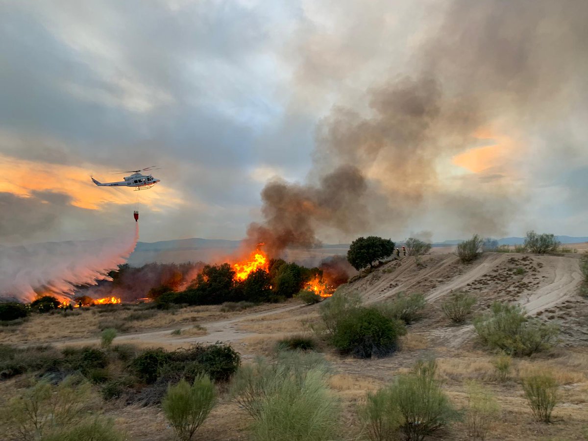 jmhoyo1's tweet photo. Felizmente sofocado el incendio que anoche se declaró en camino de los Morales gracias a la eficaz colaboracio entre bomberos voluntarios #Brunete, @PoliciaBrunete y efectivos llegados de pueblos vecinos y la @ComunidadMadrid. Gracias a Joaquín e Iván por el apoyo de intendencia. https://t.co/GxvDrTi9ZI