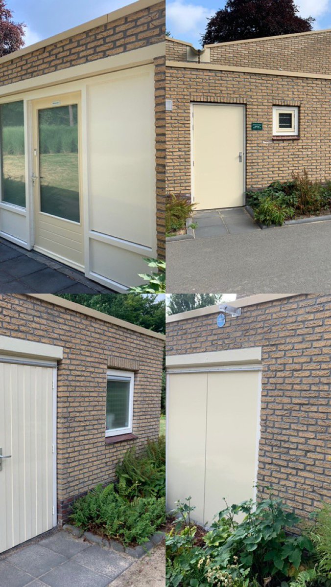 We hebben de Aula van begraafplaats #ermelo geschilderd en ook dit is weer #strakindelak.