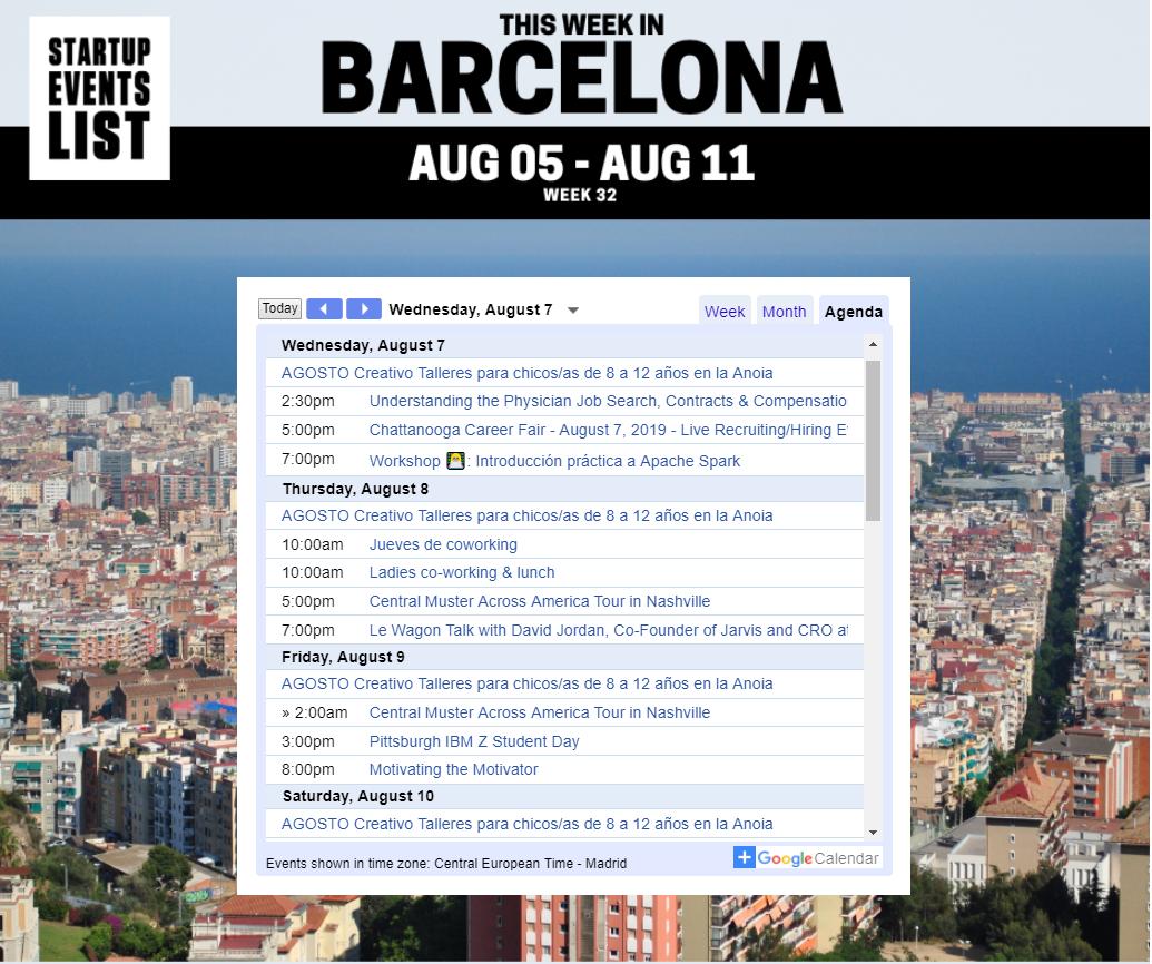 Wednesday's startup and tech events coming up in Barcelona. Get invites at startupeventslist.com/barcelona

#Barcelona #Spain #startups #tech