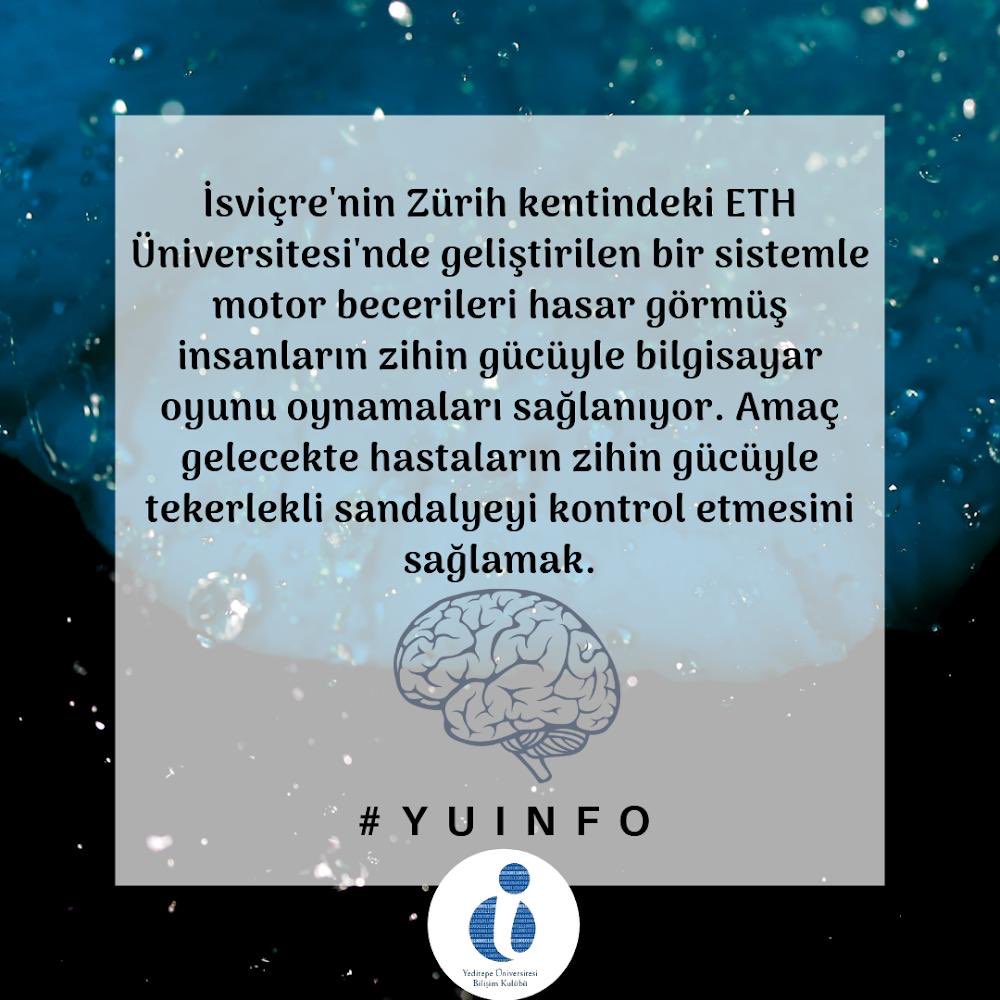 YUInformatics's tweet photo. Üniversite'nin programına gönüllü olarak katılan felçli hasta Smauel Kunz, bu sistemi kullanarak Brain Driver / Beyin Sürücüsü adlı oyunu oynamayı başardı.
#yuinfo #yuinformatics https://t.co/sn7Hzh1Ipp