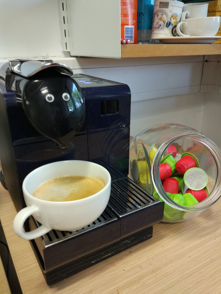 UoWVirusHunters's tweet photo. Susan the coffee machine now has sustainable capsules! (Haven't met Susan? Check chapter 3 of the comic at https://t.co/wVfwLuSxNS) https://t.co/EhrNaWrruQ