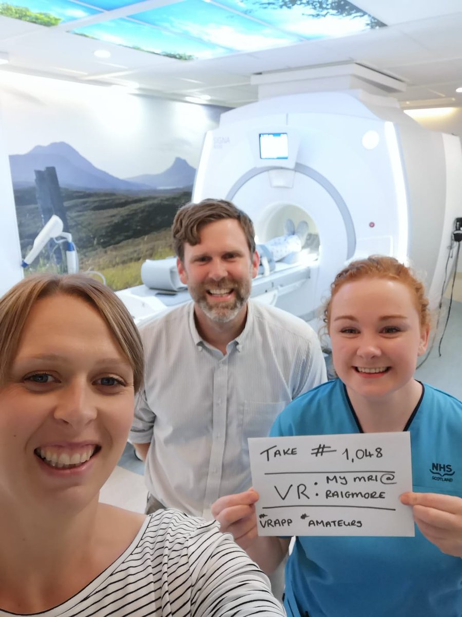 TeamVR late night 360 filming for our new My MRI at Raigmore #MRI #VRapp. By 11pm our smiles had faded 😴. #amateurs @NHSHighland @CreminRegina @KirstieStill189 #dnmahp