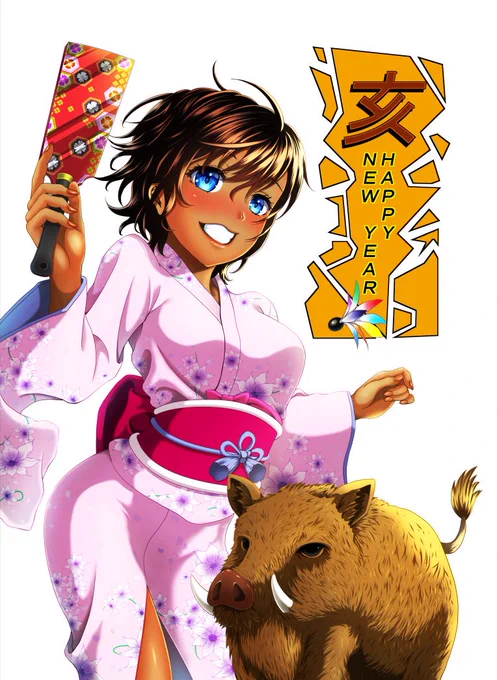 これまでの年賀状イラスト
オリジナルキャラクター+干支の形式でやってます。
来年は、『子年』ですね。

#年賀状 