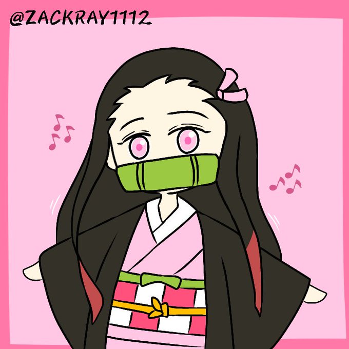 Lucas(ﾘｭｶ)さんがTwitterに投稿した竈門禰豆子(鬼滅の刃)のイラスト。