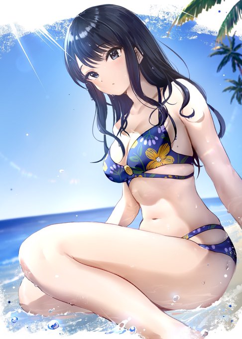 Hot anime girls in bikinis