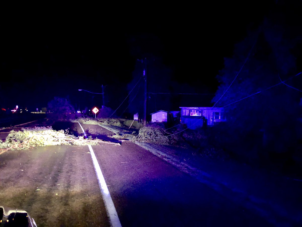 Power lines and trees down throughout Hall County. Avoid driving if possible. DO NOT cross downed lines and DO NOT try to remove trees near downed lines.
