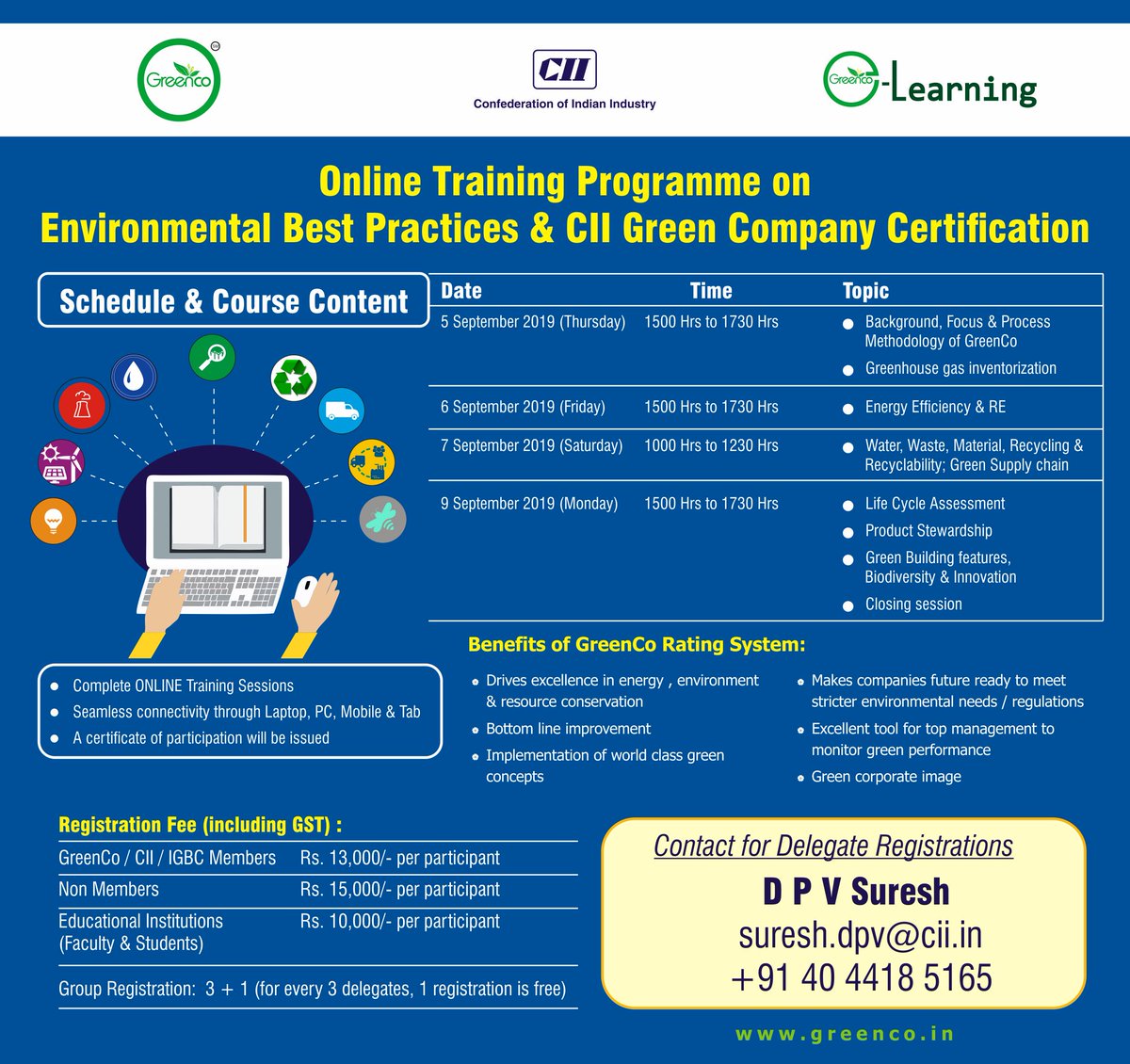 CII_GBC's tweet photo. #productdevelopment, R&amp;D,#marketing, #logistics, procurement, #engineering &amp; utility, #environment, corp #sustainability and #SHE from all #manufacturing and #servicesectors. For more details and registration please write to Suresh DPV at suresh.dpv@cii.in (+914044185165). https://t.co/AirtrNjBt5