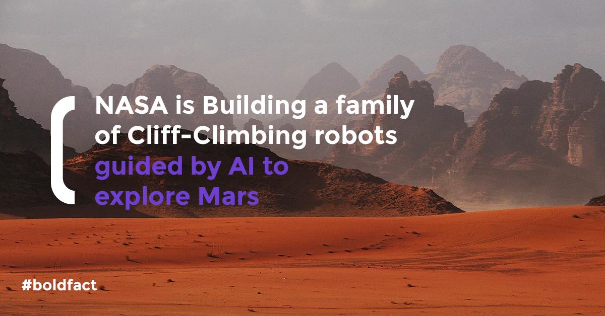 ExpleoGroup's tweet photo. [#BoldFact] If you want to properly explore a rocky planet like Mars, you need to get up high. That’s why #NASA is designing research robots that use limbs, fingers and #AI to climb cliffs and mountains. Find out more here: https://t.co/jEimrEyCOg https://t.co/NXc1WurdKe