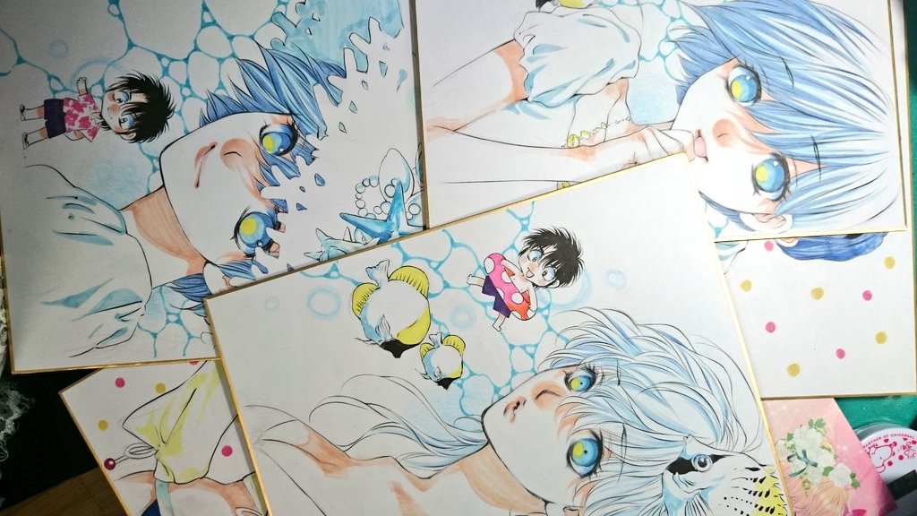 夏コミ限定色紙完成間近〰? 