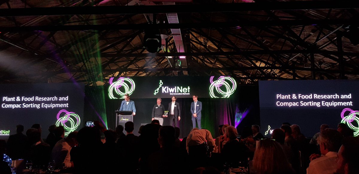 Congratulations Plant &amp; Food Research and Compac Sorting Equipment for winning the Commercial Impact Award. This celebrates excellence in research commercialisation and significant economic impact. <a href="/plantandfood/">Plant & Food Research</a> @Compacsor <a href="/PwC_NZ/">PwC New Zealand</a> #2019KiwiNetAwards