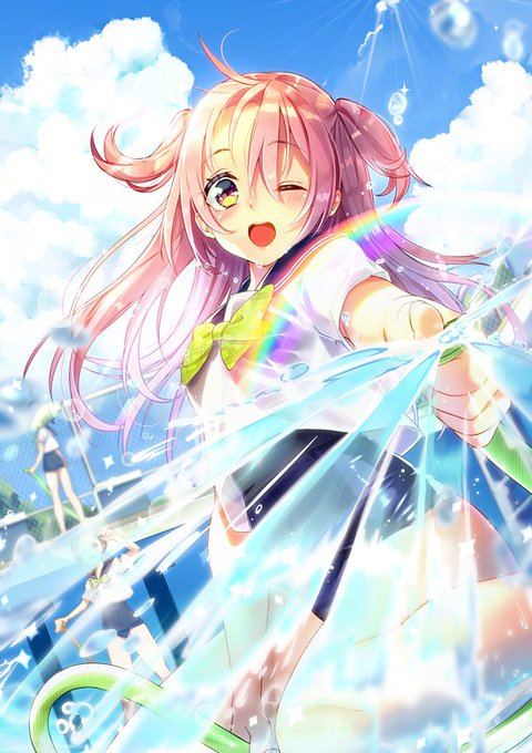 プール行きたい暑い(:3_ヽ)_
#暑いし夏らしい画像を貼る
#過去絵を投げて絵を描いた気になろうキャンペーン 