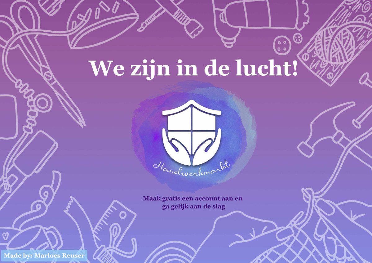 We zijn in de lucht! Wil jij ook graag jouw #handgemaakteproducten verkopen zonder #advertentiekosten of #commissies? Maak #gratis een account aan bij Handwerkmarkt en ga gelijk #kosteloos aan de slag!

#platform #handwerkmarkt #uniek #cadeau #persoonlijk #diy